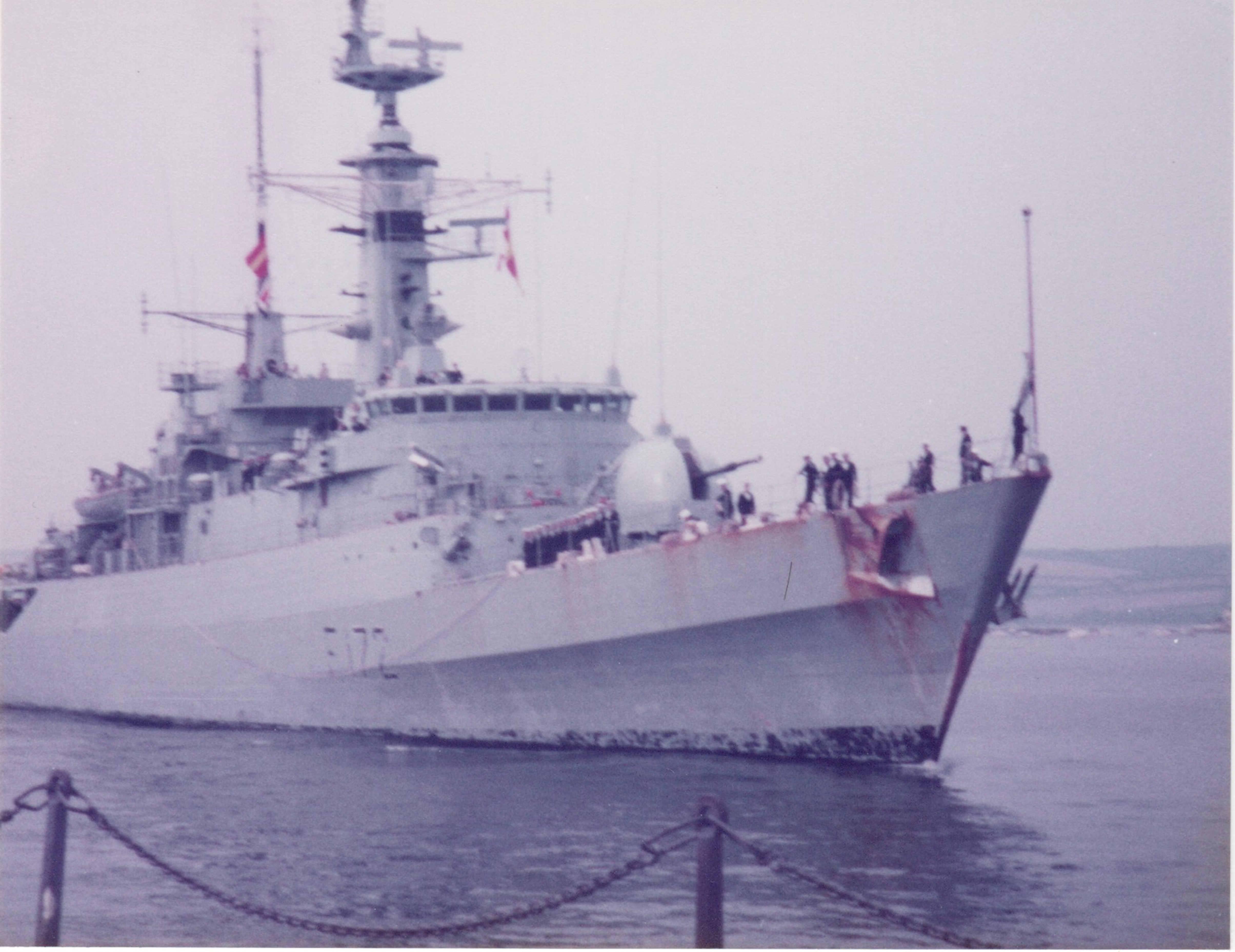 HMS Ambuscade arriving back at Plymouth