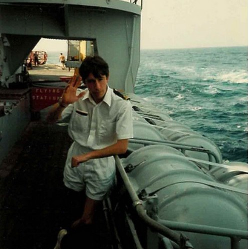 Sub Lt Cooper - officer of the day square